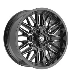GEAR OFF ROAD 775BM 22X10 GLOSS BLACK/MILLED ACCENTS